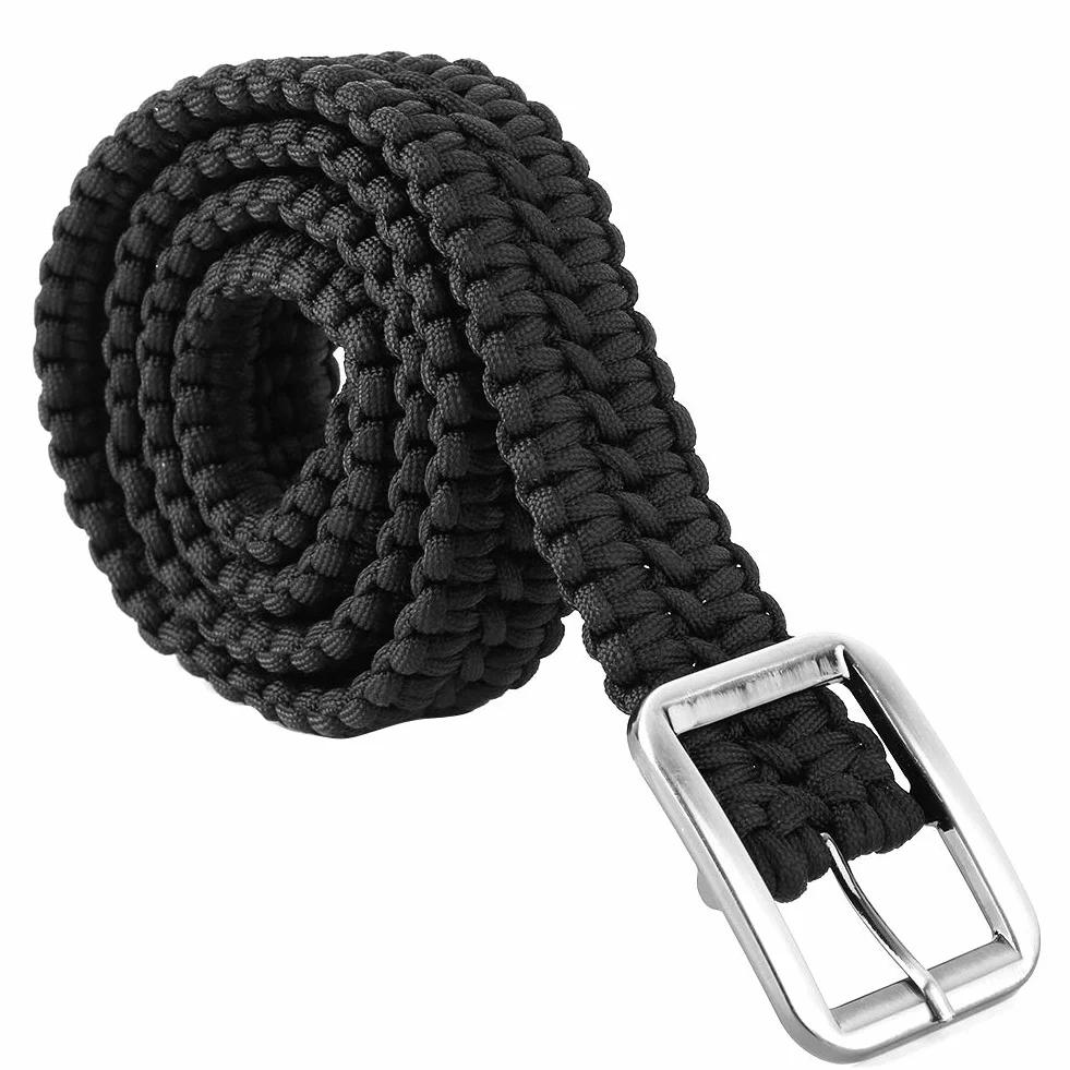 Cinturón de Supervivencia de Paracord Duradero, Cuerda Tejida Hecha a Mano para Acampar y Senderismo