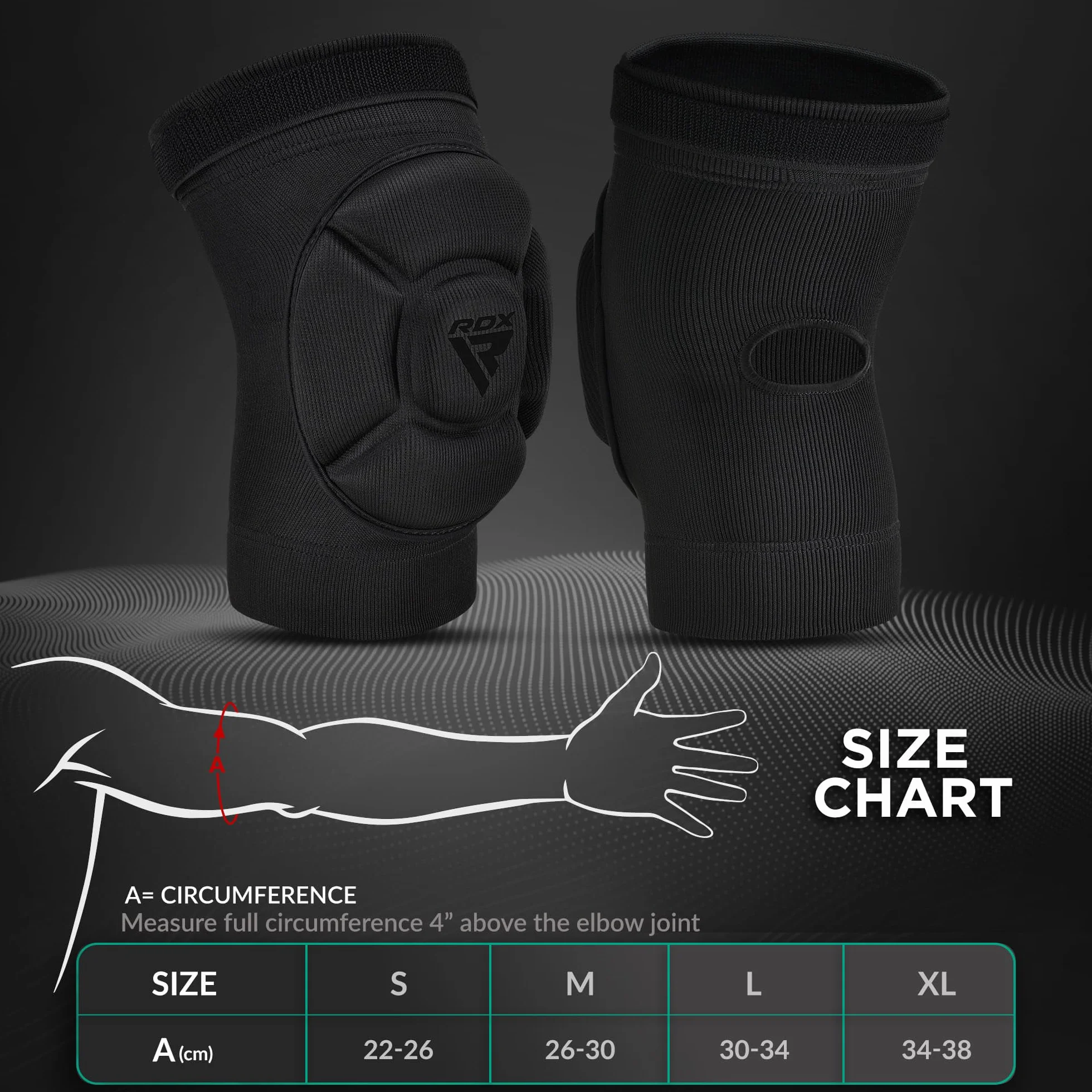 RDX MMA Elbow Pads Protector Antebrazo Codera Manga Acolchada Compresión Muay Thai Kickboxing Boxeo