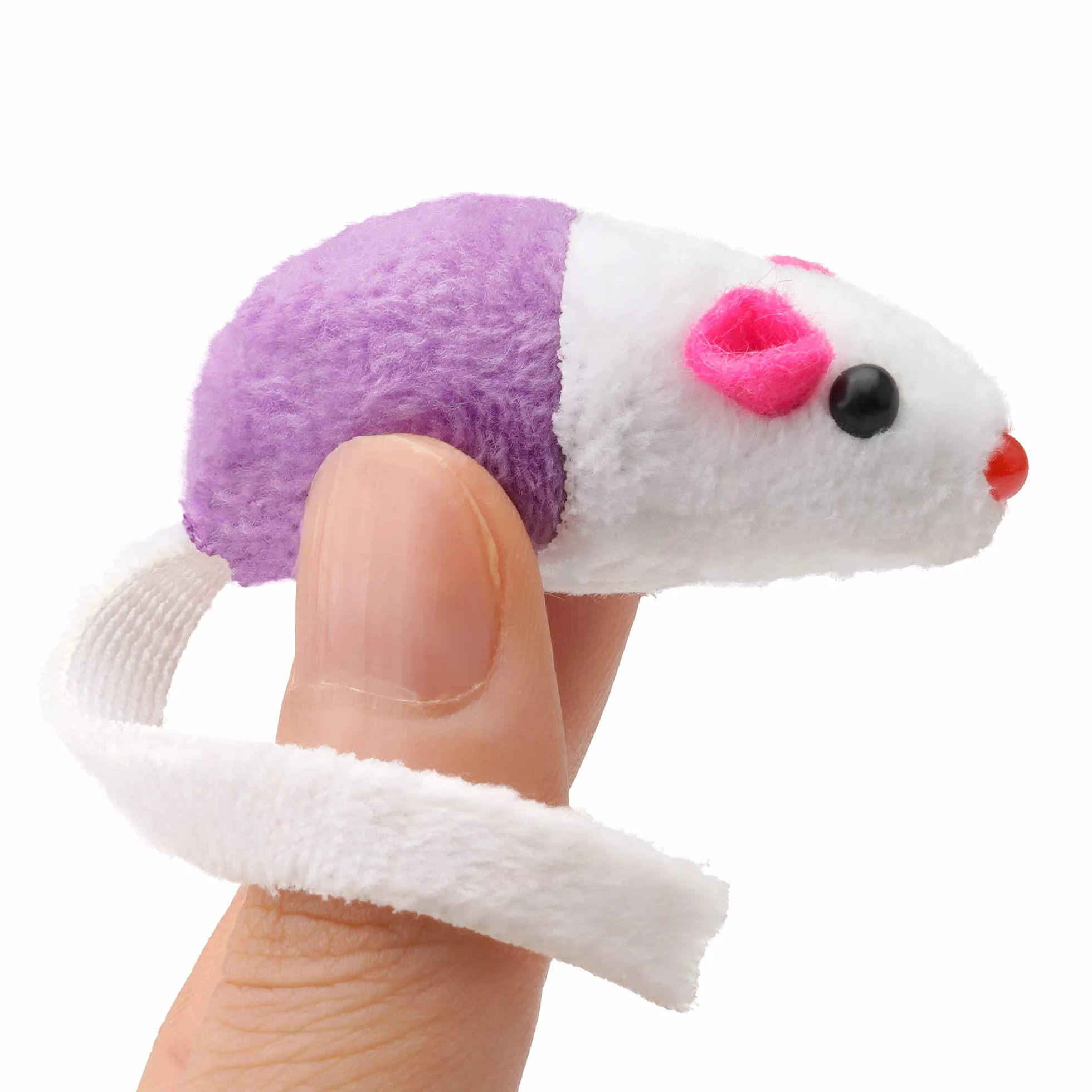 Chiwava 36 Piezas 11,5 cm Juguetes para Gatos Pequeño traqueteo Ratones Lindo Color Doble pequeño Ratón Gato Gatito Interactivo, Colores Variados