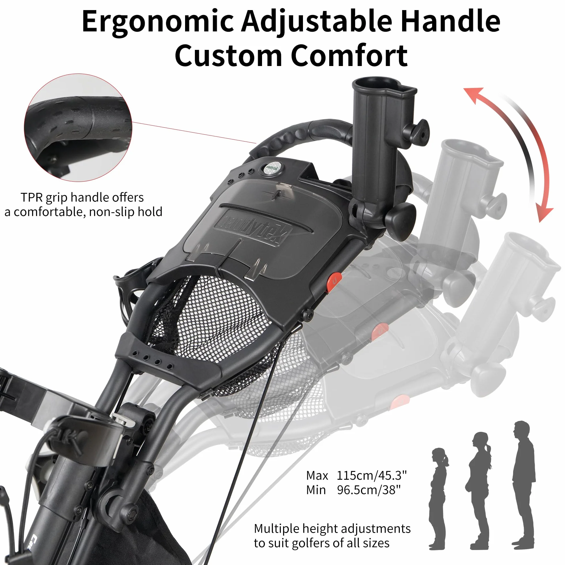CaddyLite 15.3 Carrito de golf plegable de cuatro pliegues