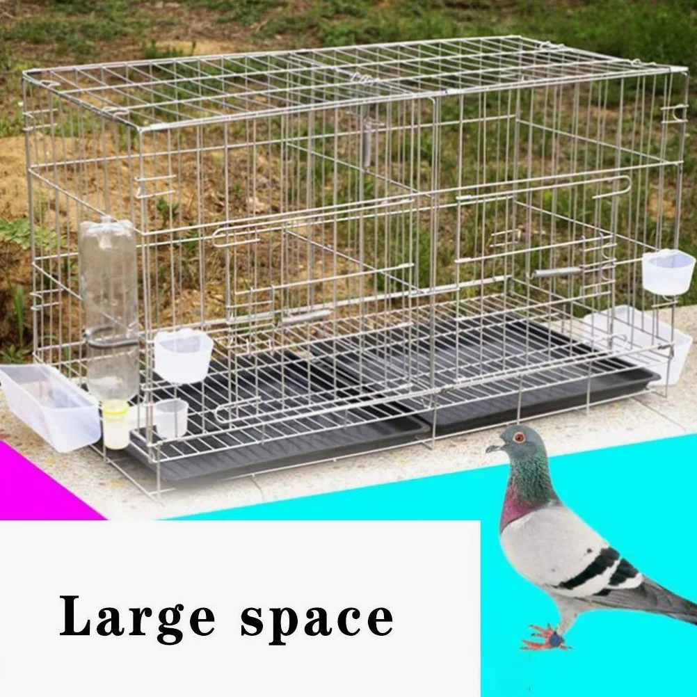 Jaula Metálica Grande para Pájaros, Jaula para Cría De Palomas, con Separadores, Bandeja, Bebedero, Jaula De Hierro para Periquitos Y Loros, Metálica