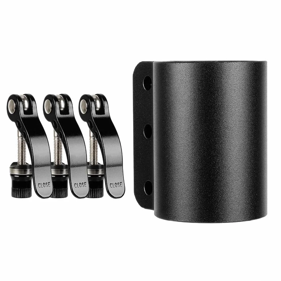 Clip de abrazadera de bloqueo de aleación de aluminio reforzado para Kaabo Mantis10 Scooter Pole (negro)