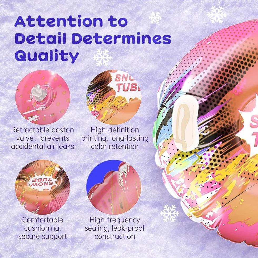 Donut Snowrohr Trineo inflable Juguetes de nieve para adultos Actividad al aire libre
