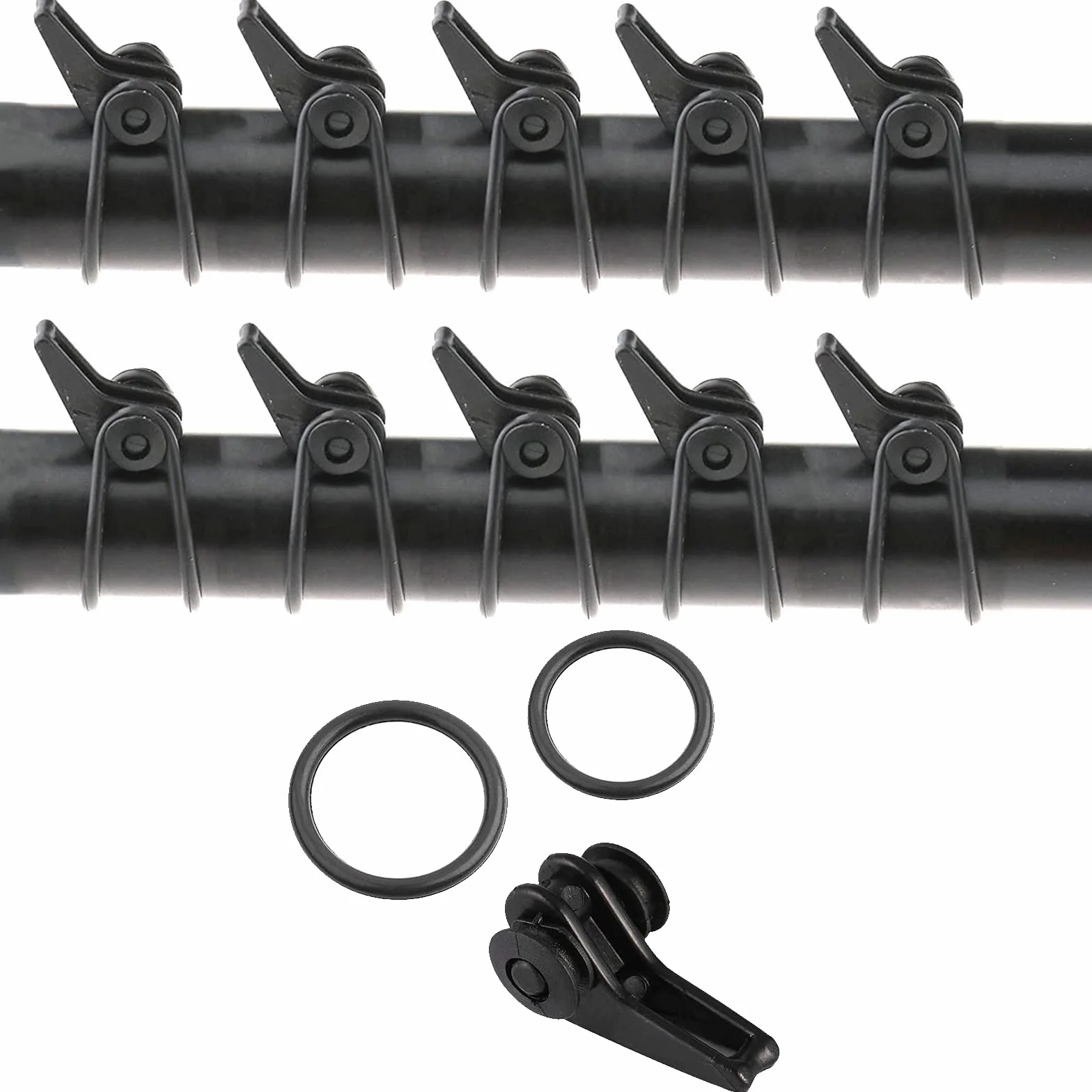 Soporte Anzuelo Cebo 20 Piezas Accesorios Pesca Plástico Negro Azul