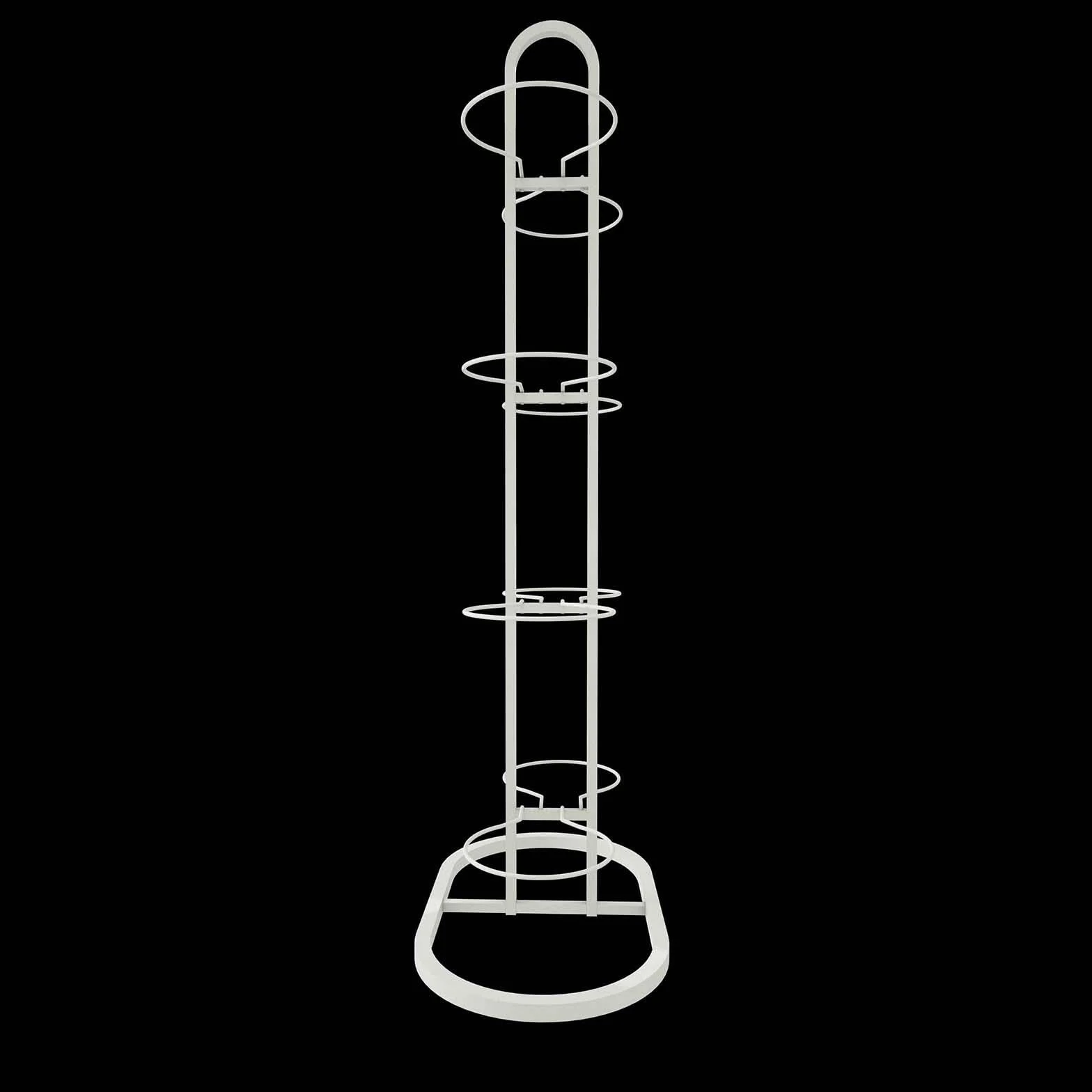 Soporte Vertical para 8 Balones de Fútbol, Organizador de Equipo Deportivo, Blanco