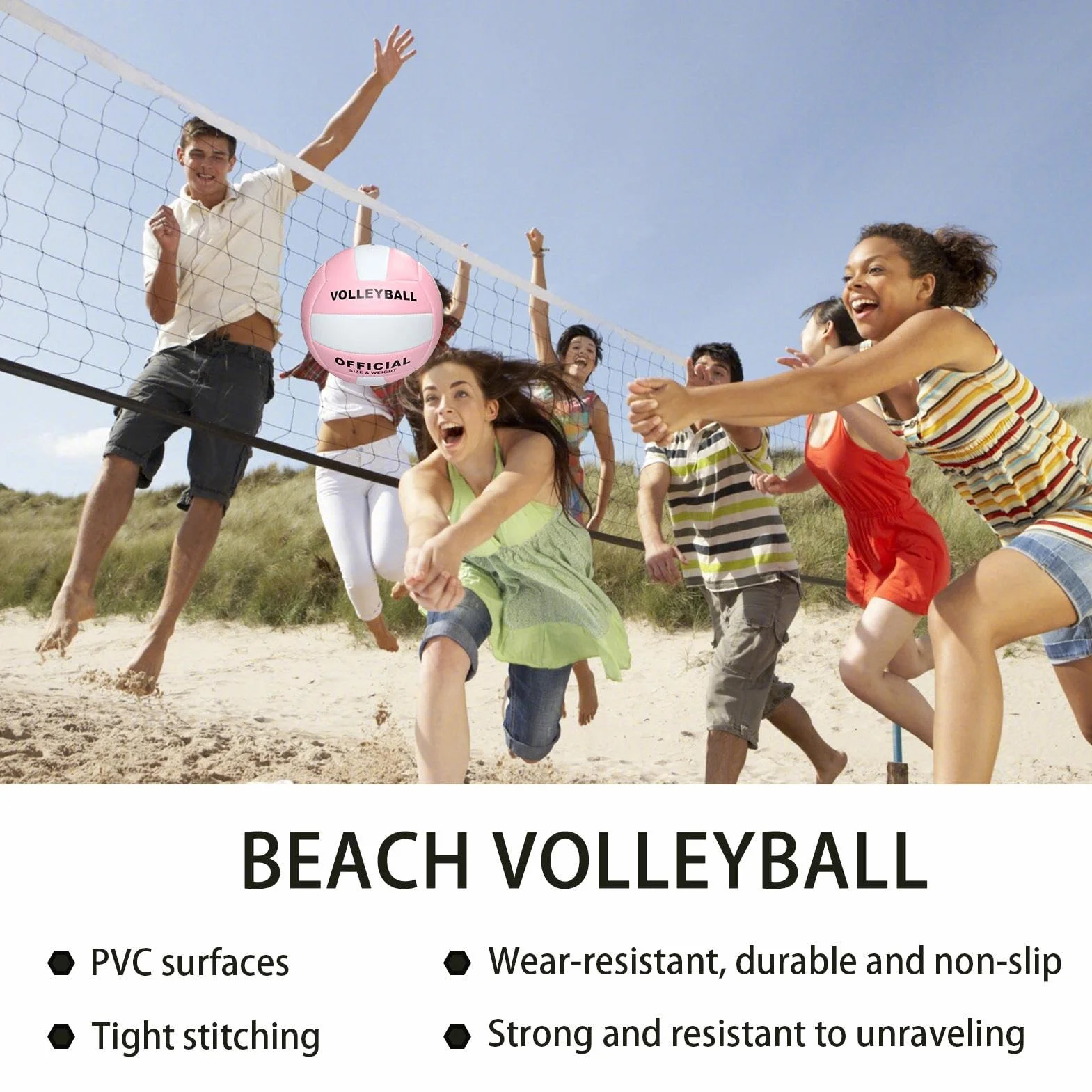 Pelota de Voleibol Playa Talla 5 Adulto Balón Soft Entrenamiento