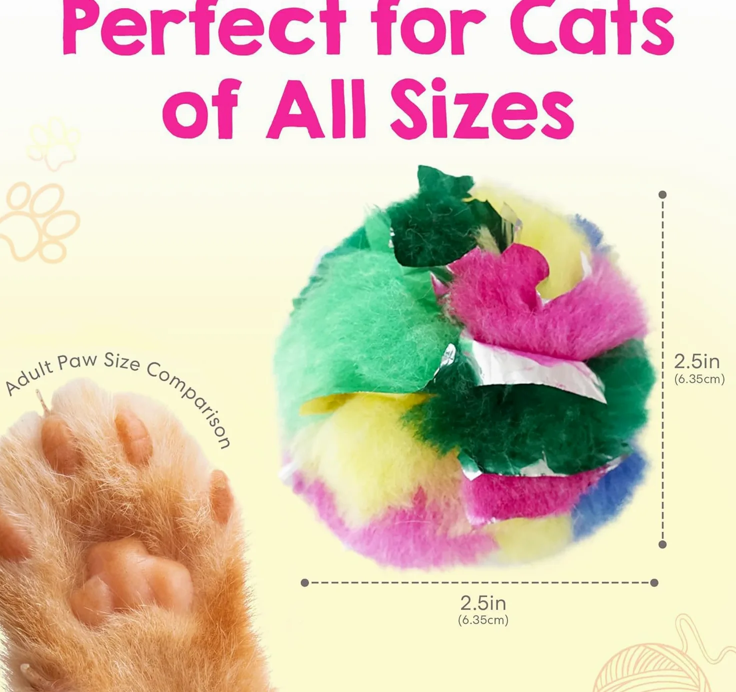 cancor innovaciones Crinkle Ball Cat Toy