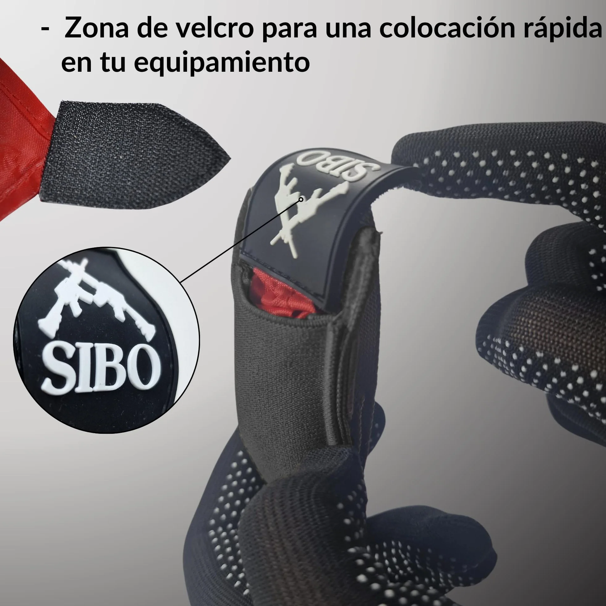 Sibo Pañuelo Rojo Airsoft con Pouch Integrado Deathrag MOLLE Accesorio Táctico