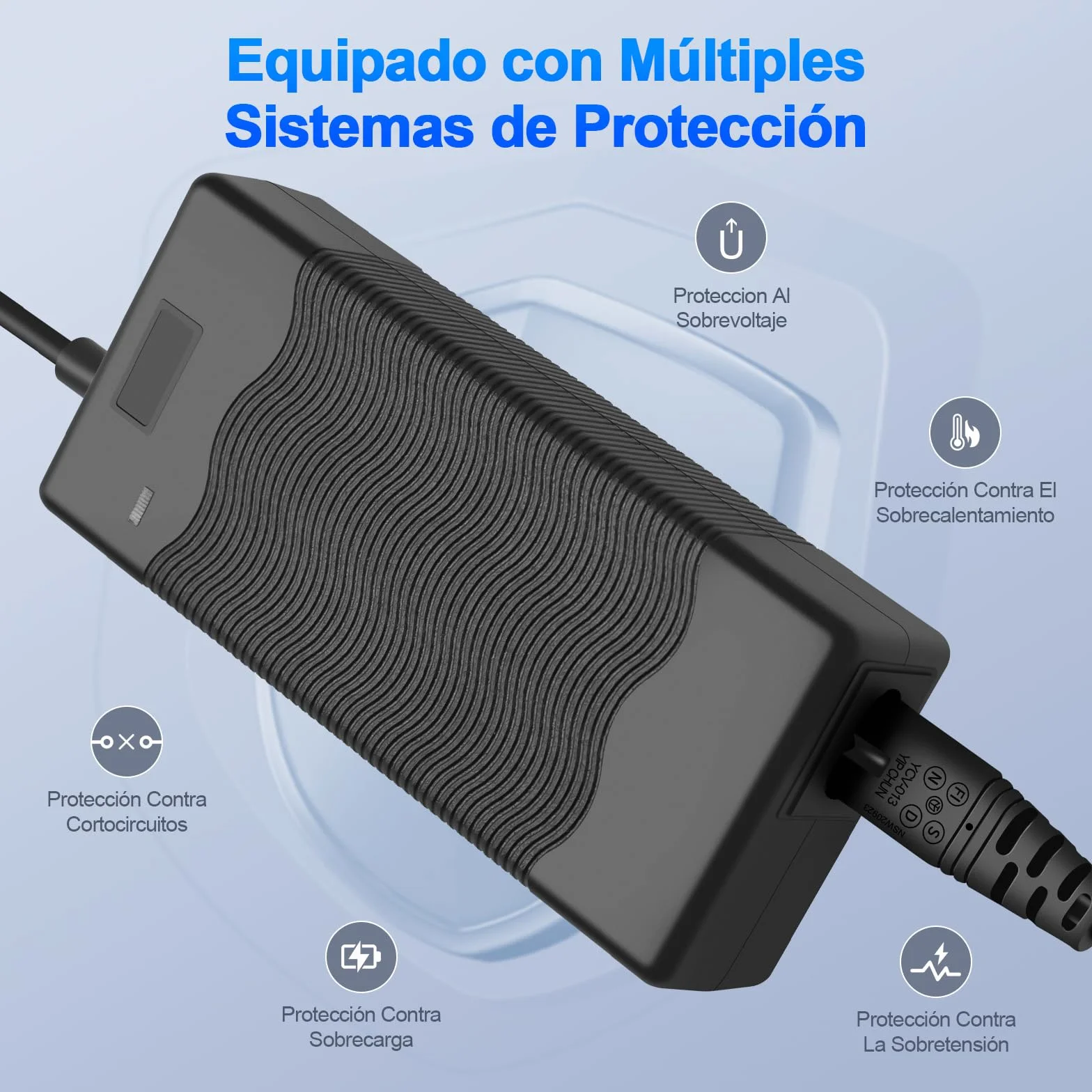 42V 2A Cargador de Batería para Patinete Eléctrico Compatible con HIMO Z20, Kugoo S1 S2 S3, M2 Pro, Etwow, GOTRAX GXL V2