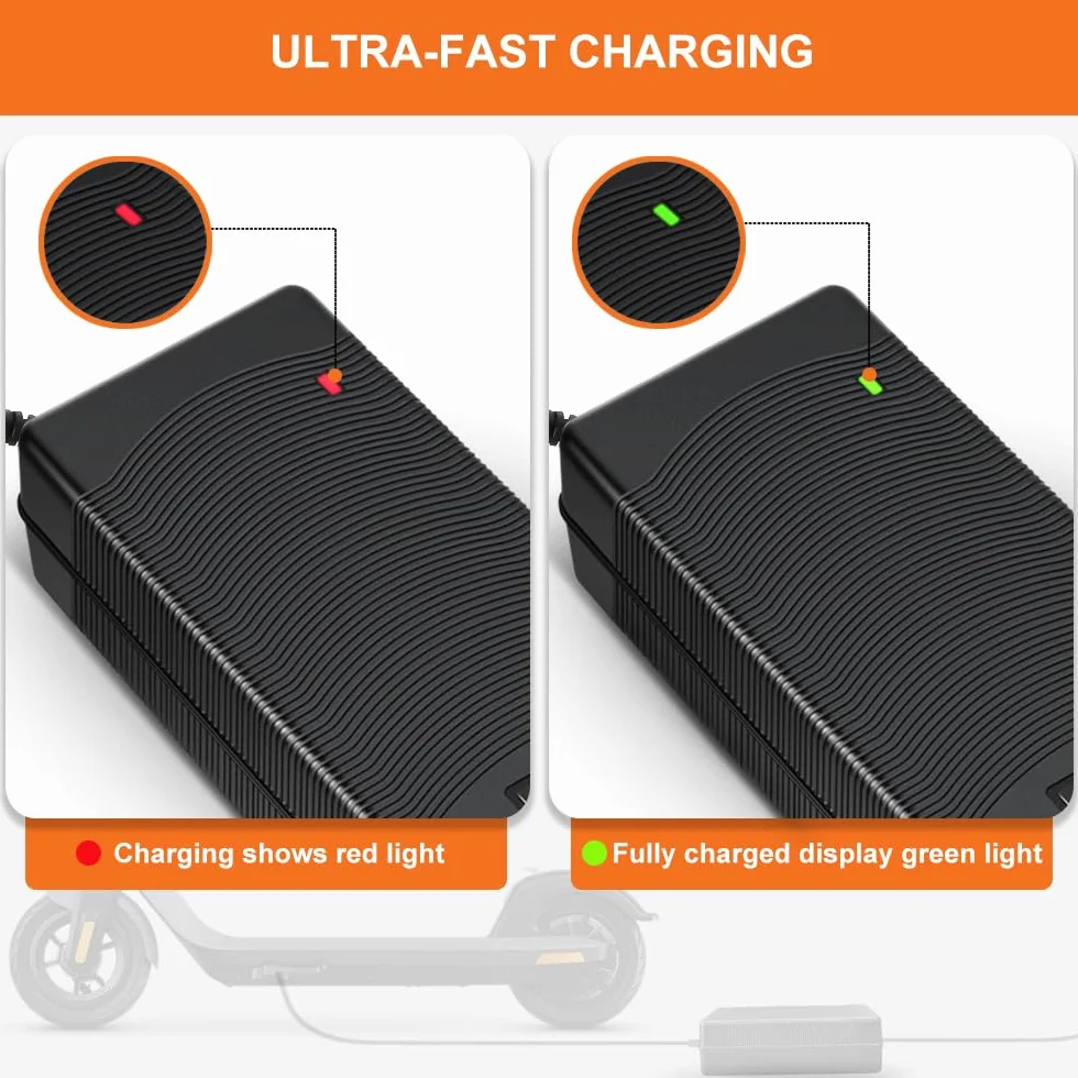 Cargador Patinete Eléctrico 54.6V 2A Universal Baterías Litio 6 Conectores 48V Adaptador Xiaomi M365