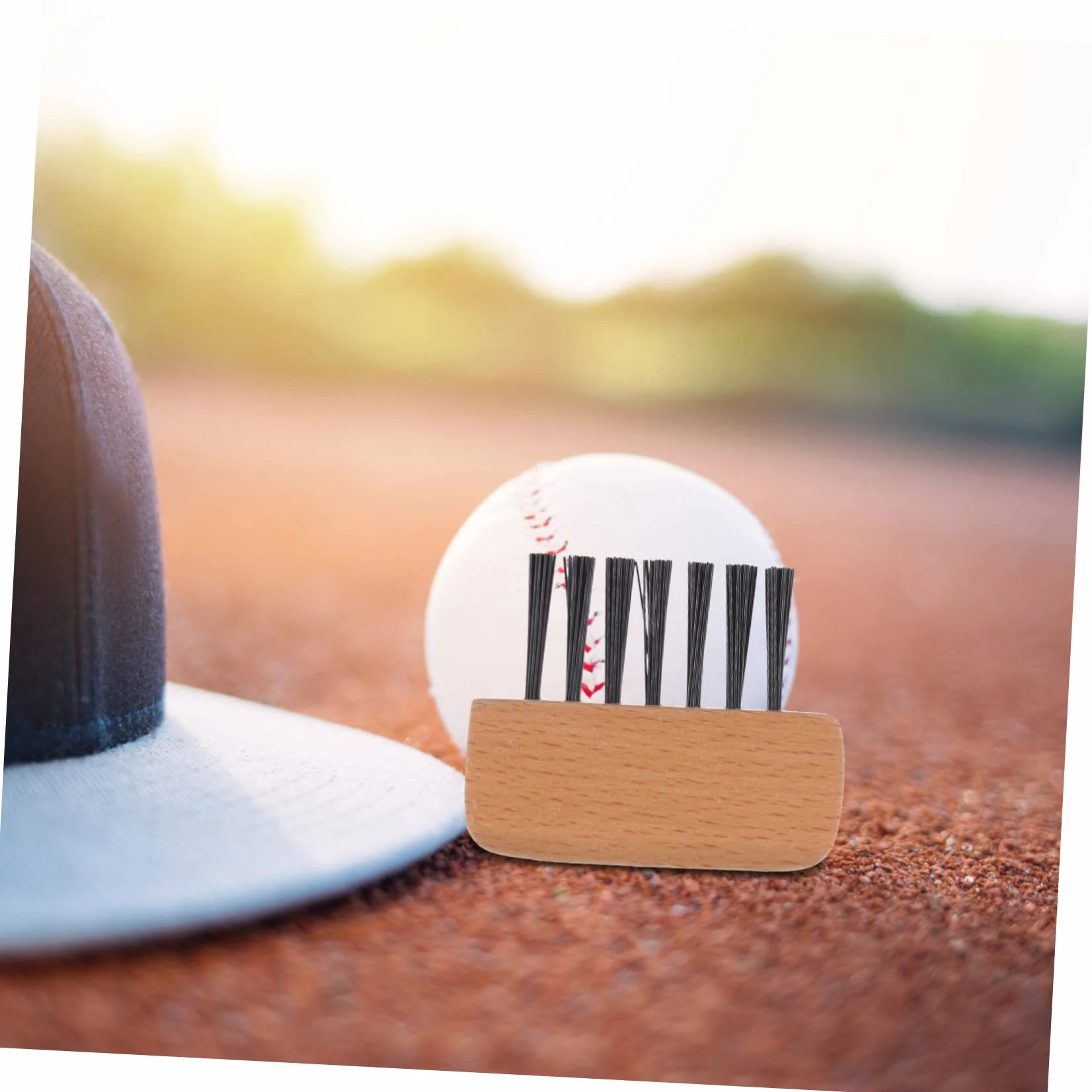 Cepillo Profesional de Sóftbol y Béisbol, Mango de Madera, 3 Piezas, Accesorio de Árbitro