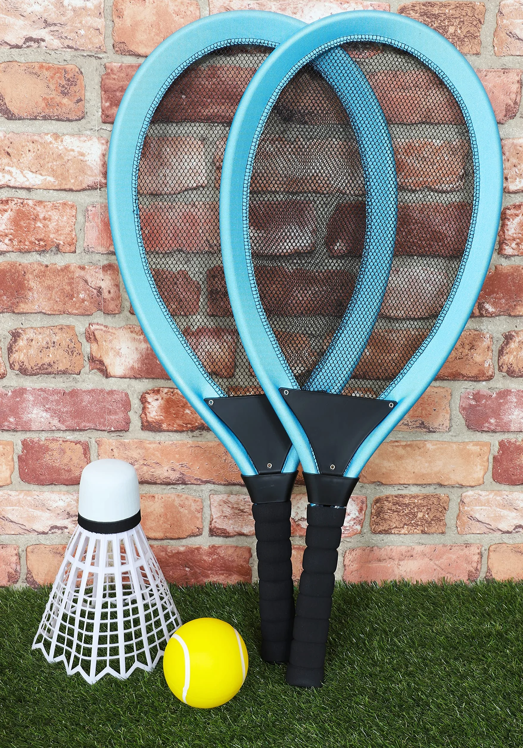 Toyland Juego de Tenis y Bádminton 65 cm - 2 Raquetas Gigantes con Volante y Pelota
