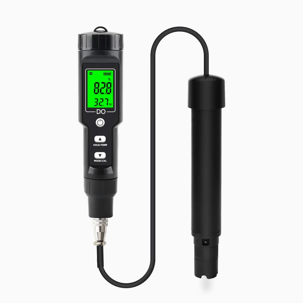BuyWeek Medidor de OxíGeno Disuelto Analizador de Oxígeno Disuelto, 0,0-30,0 Mg/L Bluetooth Inteligente para Monitoreo de Agua