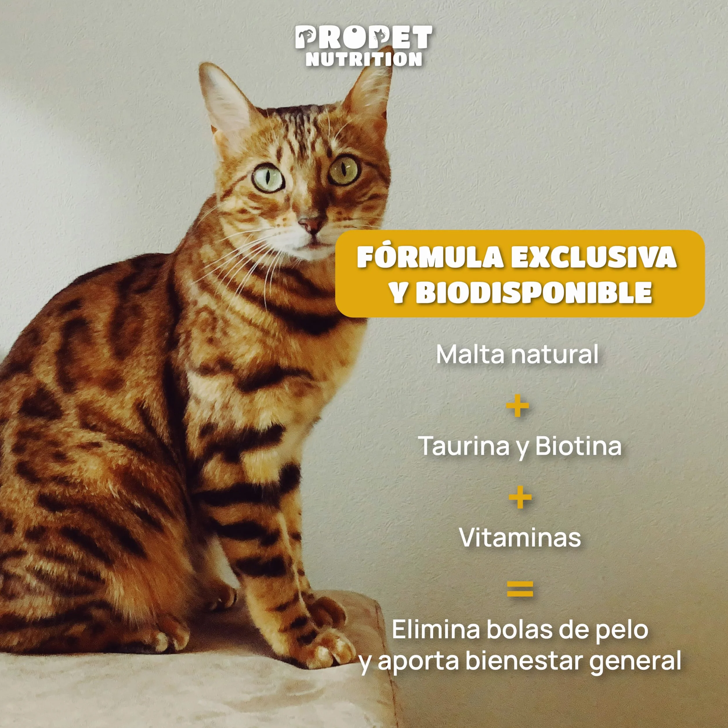 Malta para Gatos + Taurina + Vitaminas. Triple Acción. Elimina y Previene Bolas de Pelo. Óptima Salud Intestinal. 120 ML. Impulsa Bienestar General. Enriquecido con Vitaminas para Gatos. Malta Gatos