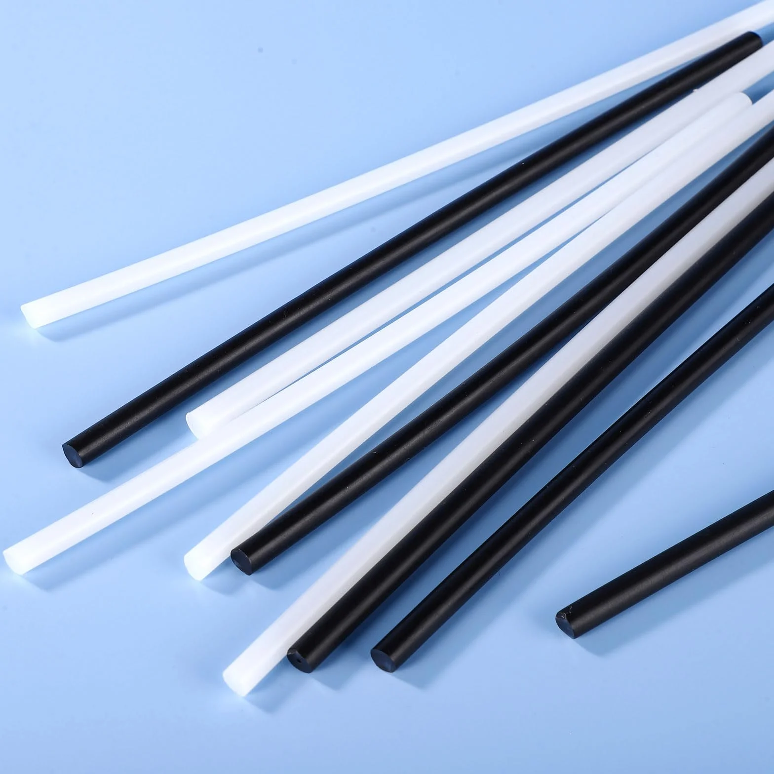 Kit Reparación Esquí Ptex 12uds Palos 6mm Mantenimiento Snowboard Blanco y Negro