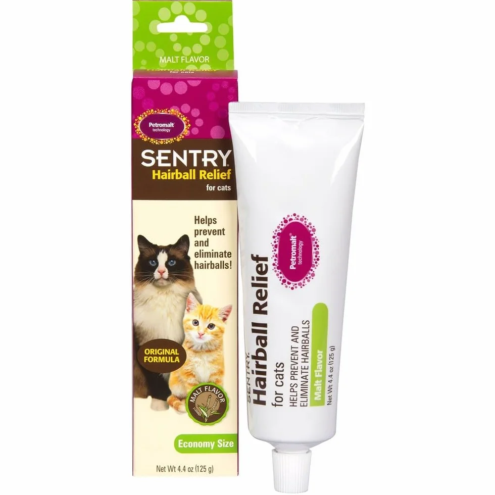 Sentry PETROMALT para Eliminar Bolas DE Pelo para Gatos 124 g Sabor Malta