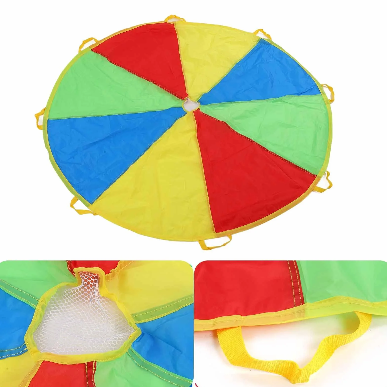 Play Parachute 1.8M Rainbow Game Parachute Outdoor Umbrella Toy