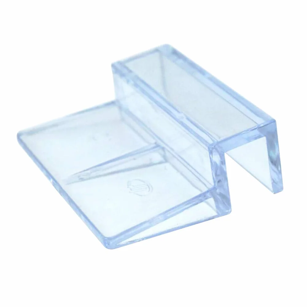 4 soportes de plástico transparente para acuario, cubierta de cristal, accesorios para acuario