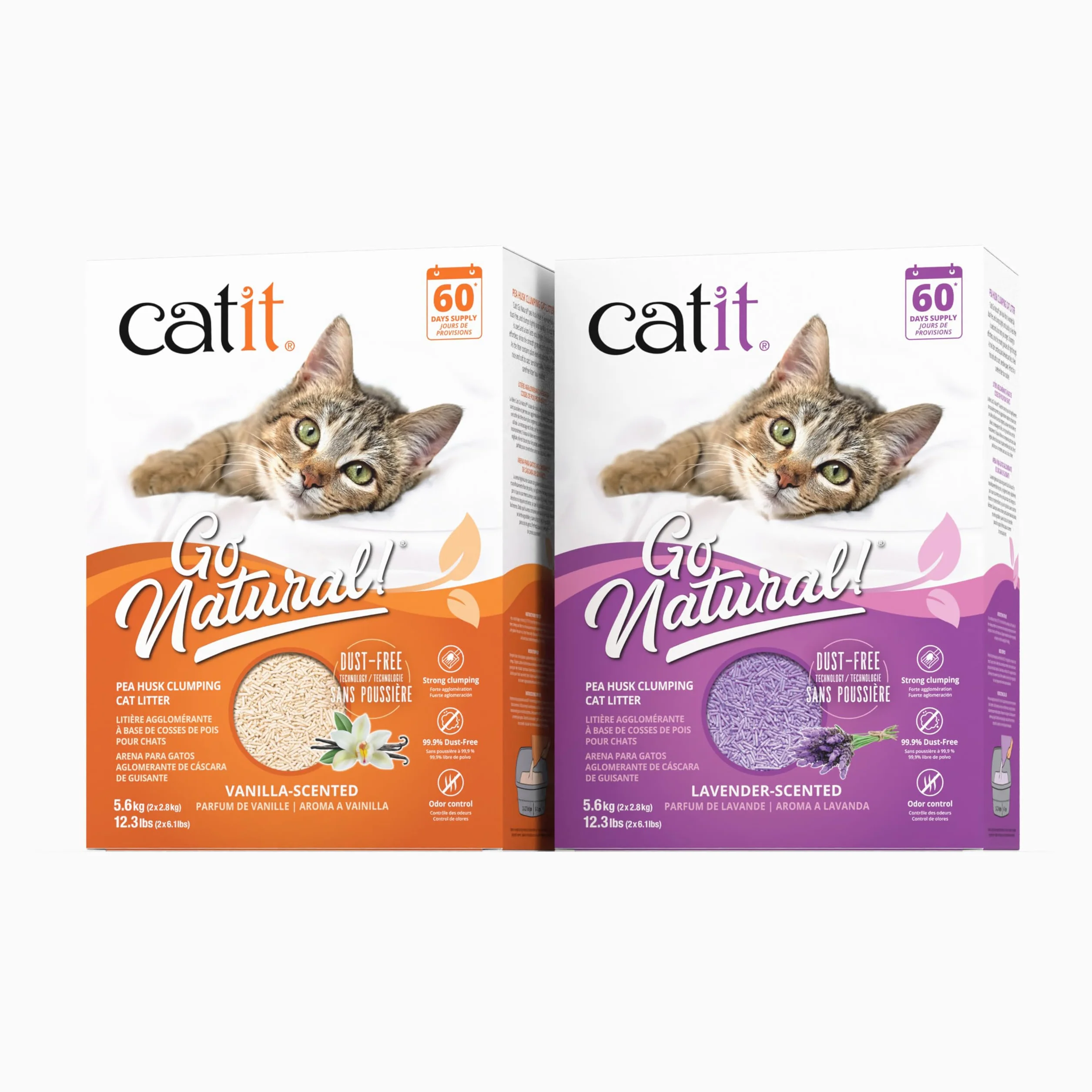 Catit Go Natural! Arena Guisantes, Aroma Vainilla 5.6 kg
