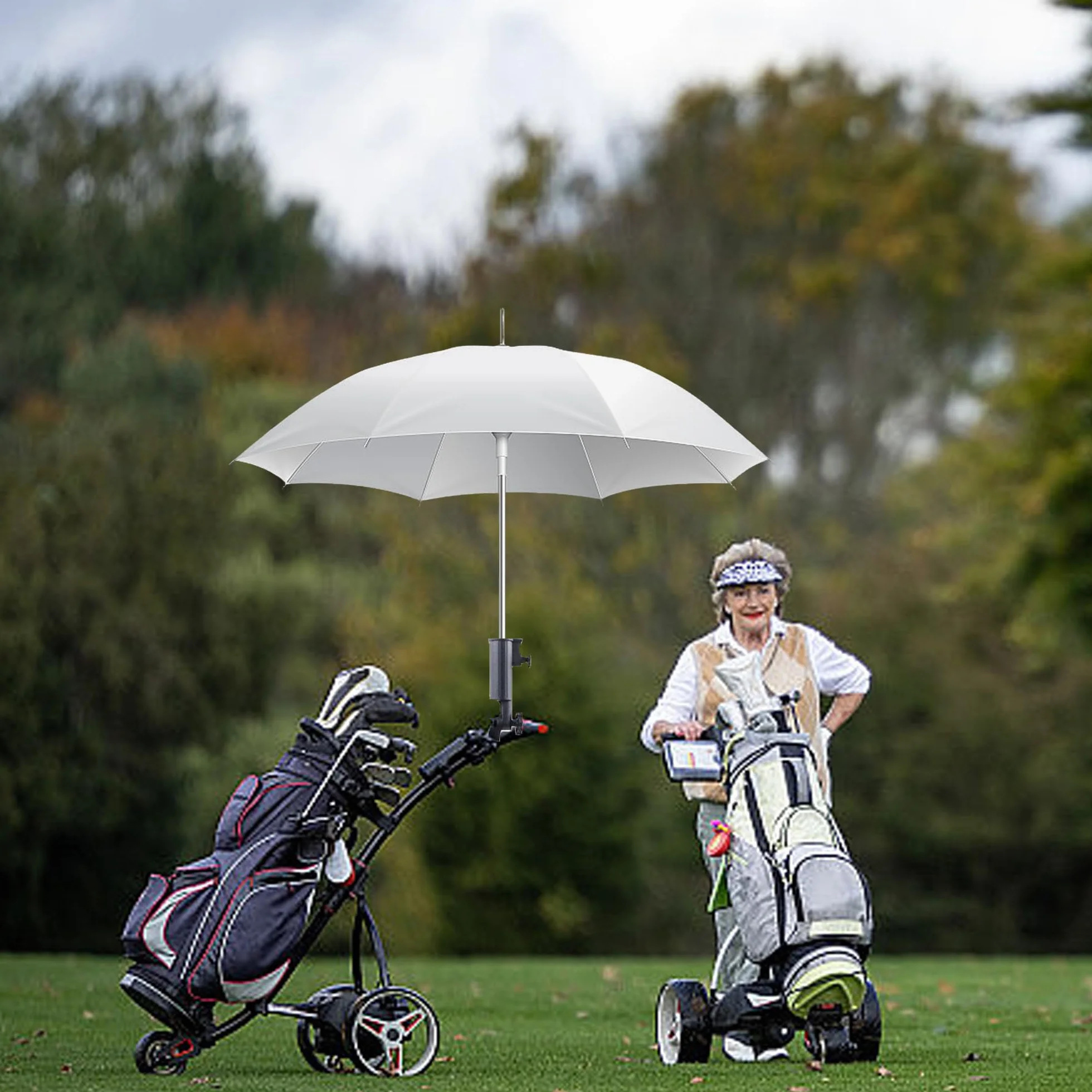 Paraguas de Golf Universales Ajustables 180° Negro