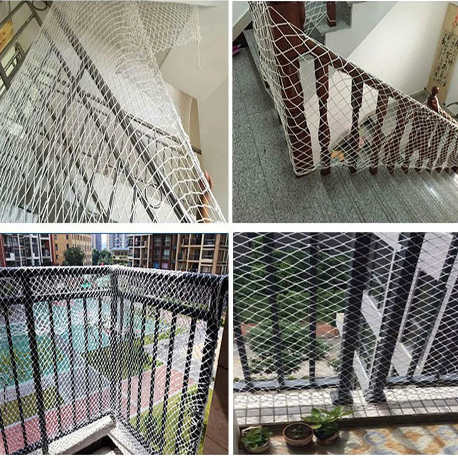 Red de Cuerda Red de Nailon ​Resistente Redes para Balcones Anticaida Malla Diámetro 10cm/5cm/3cm para ​Patios y Barandillas al Aire Libre (Color : 10cm Mesh, Size : 4x8m(13x26ft))