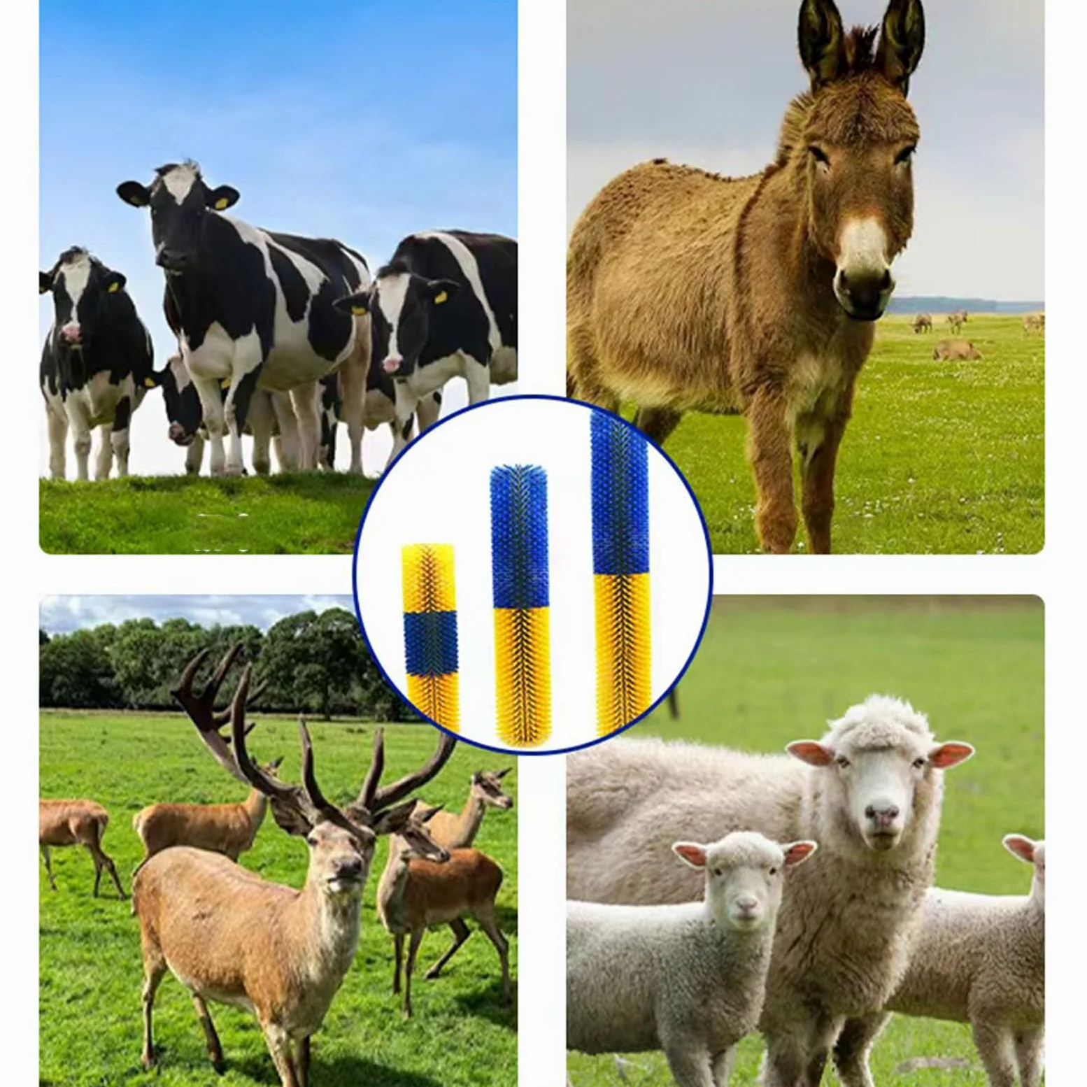 Cepillo rascador universal, rascador grande para ganado equino, ayuda para hacer cosquillas en caballos, cabras, vacas, ovejas, cerdos, alivio de la picazón en la espalda del ganado