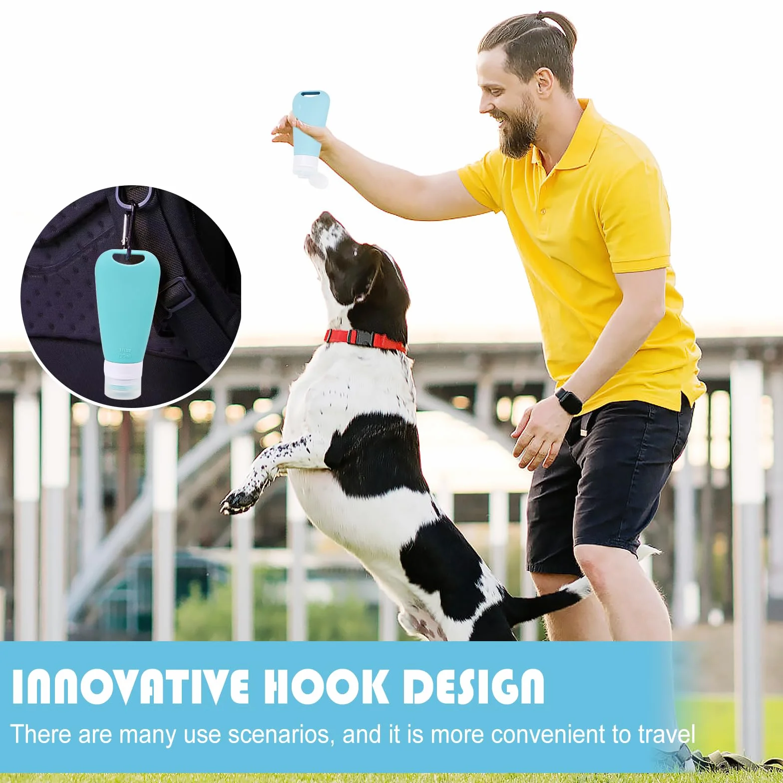 AKONE 4 tubos de alimentación para rellenar perros con cepillo de tubo de ensayo Karabine