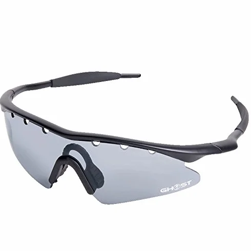 Ghost Shooting Glasses Kit 4 Lenses Matter Black Rubber Legs IPSC