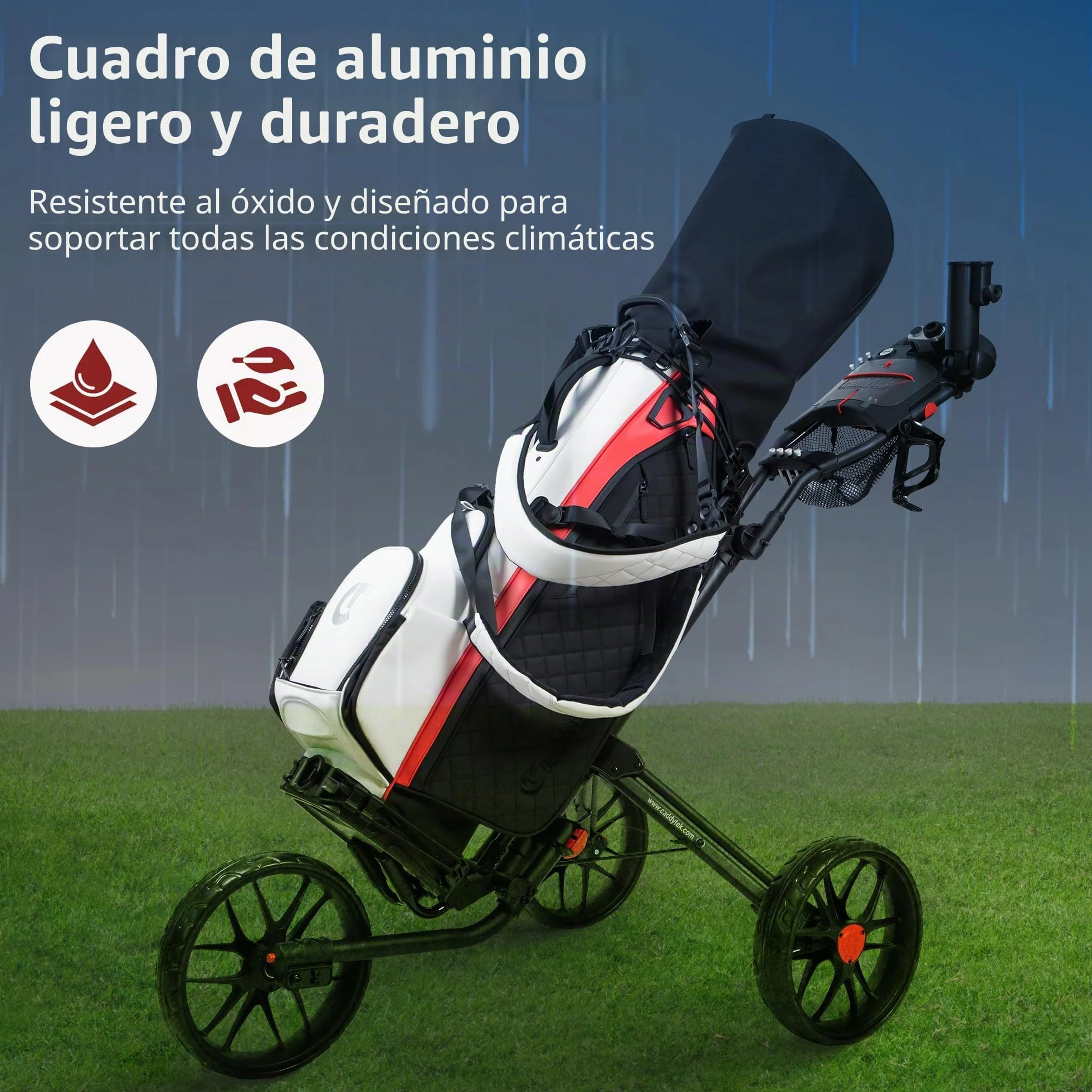 CaddyTek Caddylite 15.3 V2 Carrito de Golf Plegable Ligero 3 Colores
