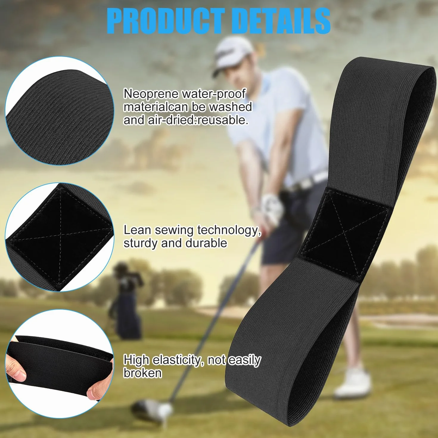 Golf Swing Trainer, Wrist Correction & Arm Band Set for Beginners