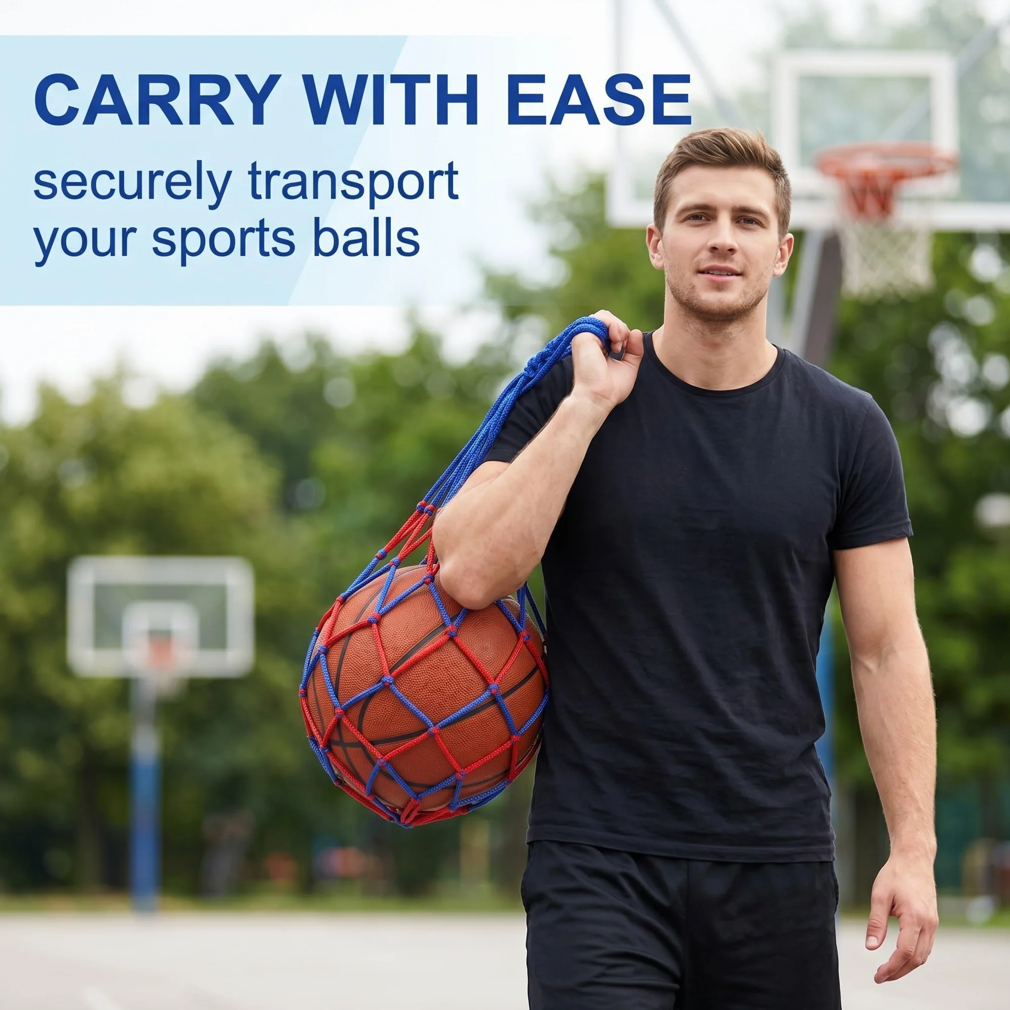 Redes para Balones + Agujas Inflables Malla de Nailon Resistente Fútbol Baloncesto Voleibol Kit Transporte