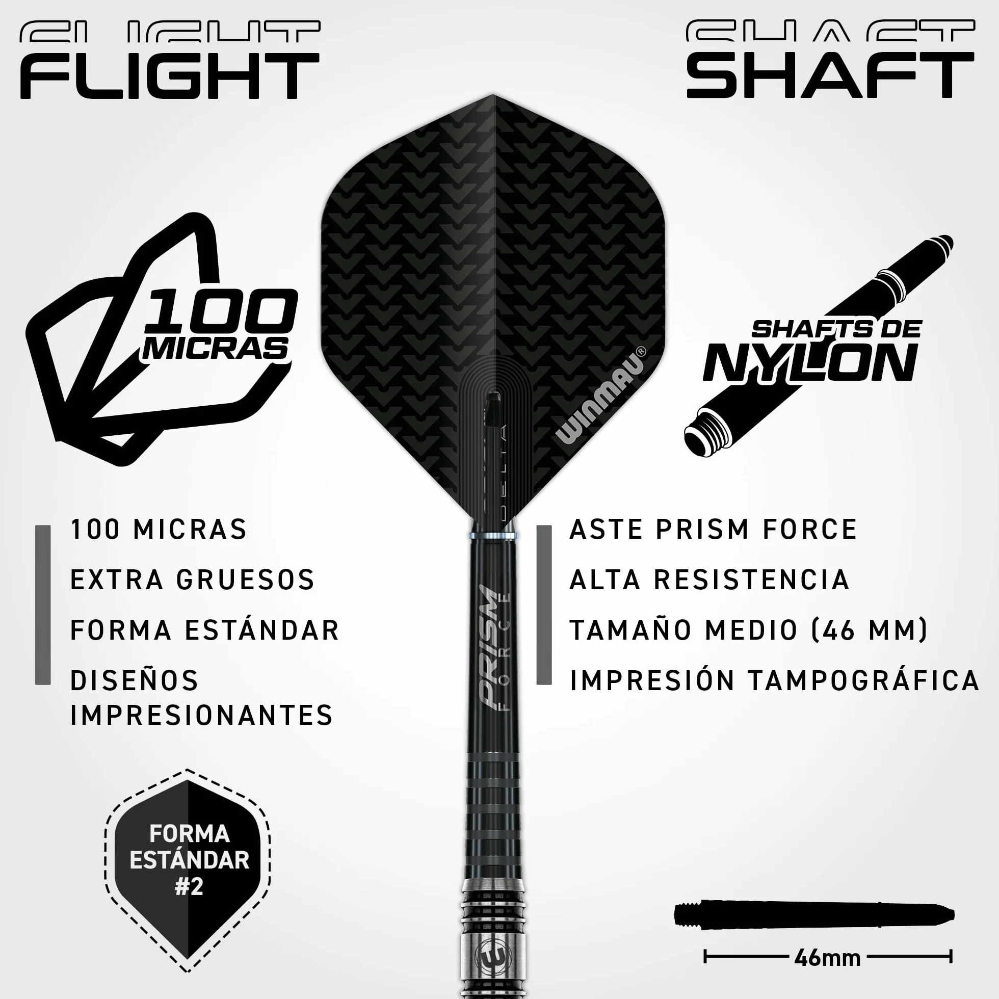 Winmau Blackout 90% Tungsteno Dardos Punta Suave - Recto Rifle