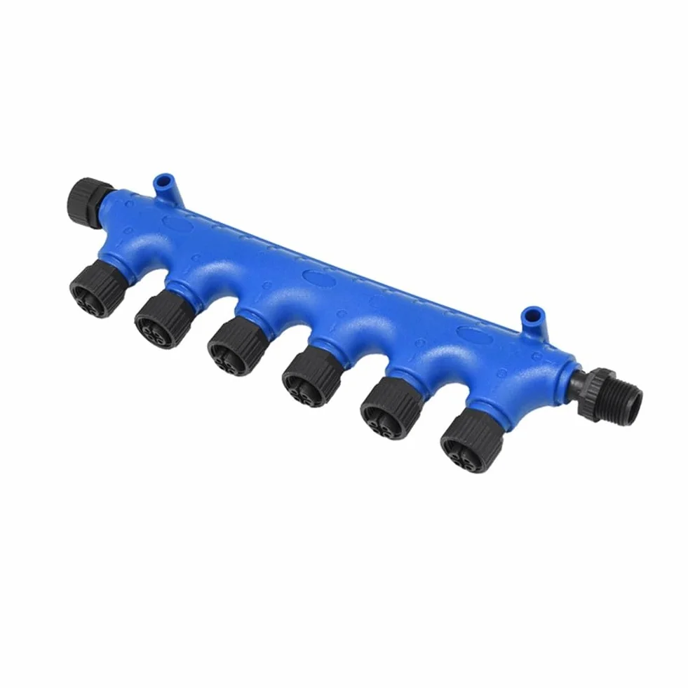 Marine T Connector M12-5P 3-7 Way IP67 NMEA 2000 Backbone Drop Garmin Simrad, conector de latón roscado 12 mm, 1 macho a 6 hembra