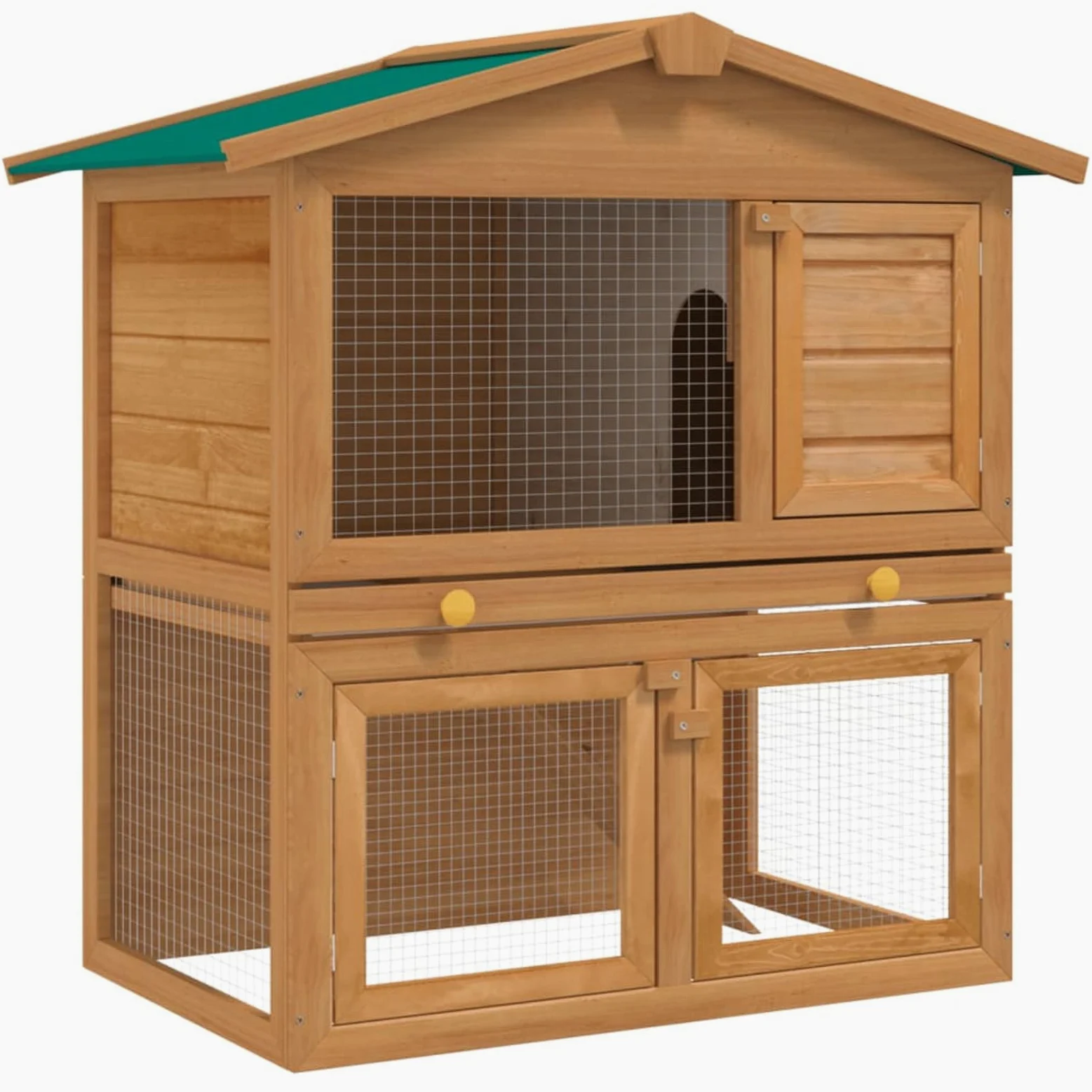 ShGaxin Casa de Animales pequeños Jaula conejera 3 Puerta, Casa Conejo, Jaula De Conejo, Casa Cobaya, Casita Conejo, Escondite Grande para Erizo, Jaula Hamster,s Madera