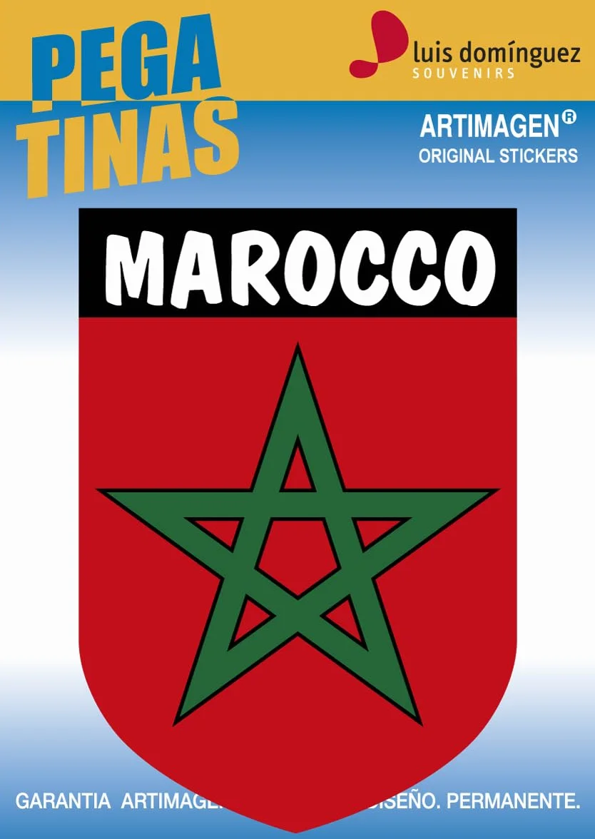 Pegatina Escudo Marruecos 40x60 mm