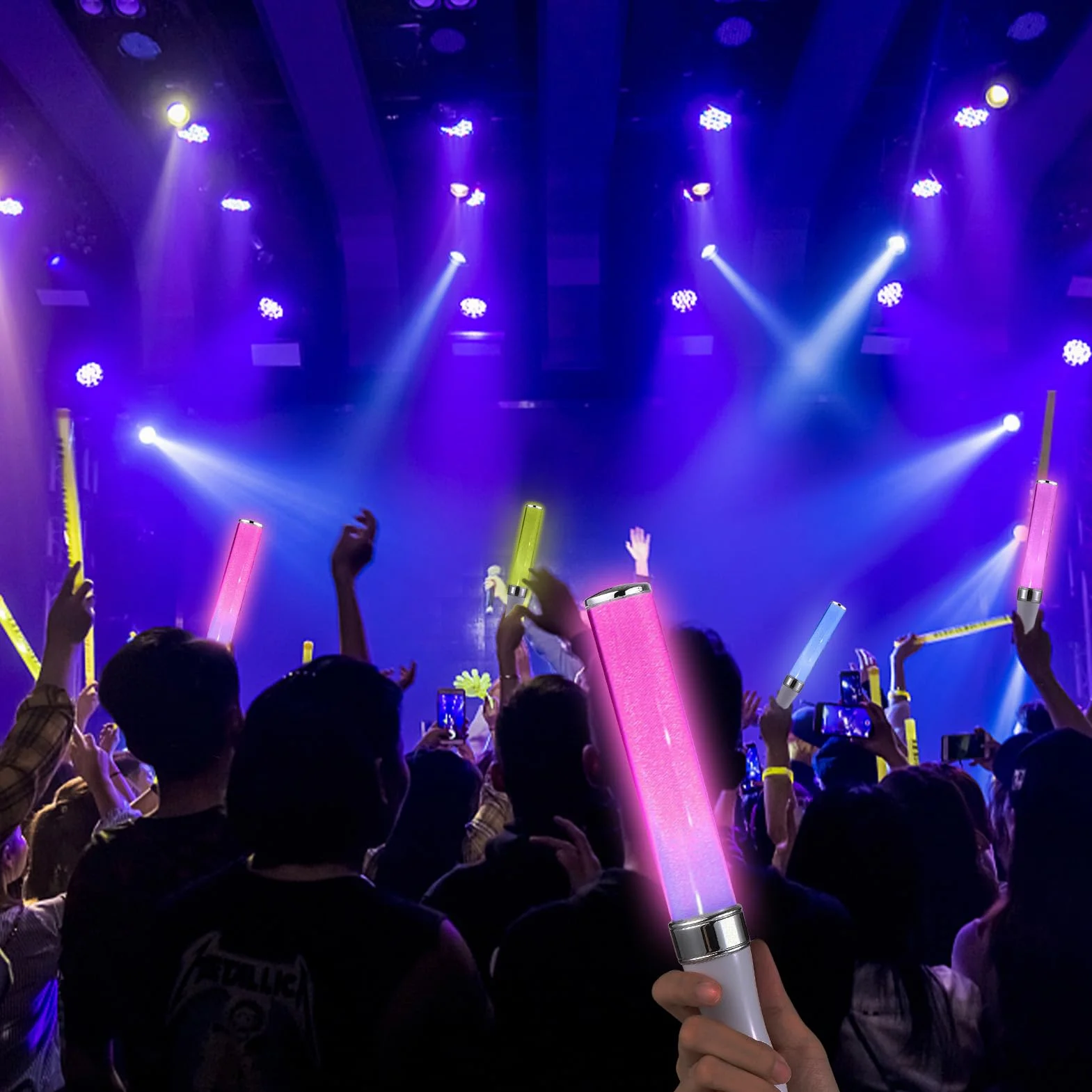 Barras Luminosas de Emergencia Luz LED 15 Colores Cambia de Color para Conciertos