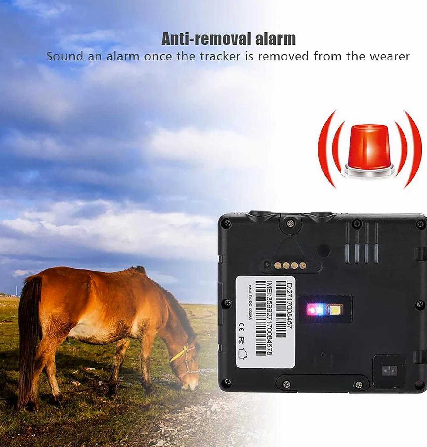 Rastreador De Animales, Localizador GPS De Animales, Posicionamiento En Tiempo Real, Seguimiento Histórico|Alarma Remota|Monitoreo Móvil|IP67 a Prueba De Agua|Carga De Energía Solar, Para Ganado