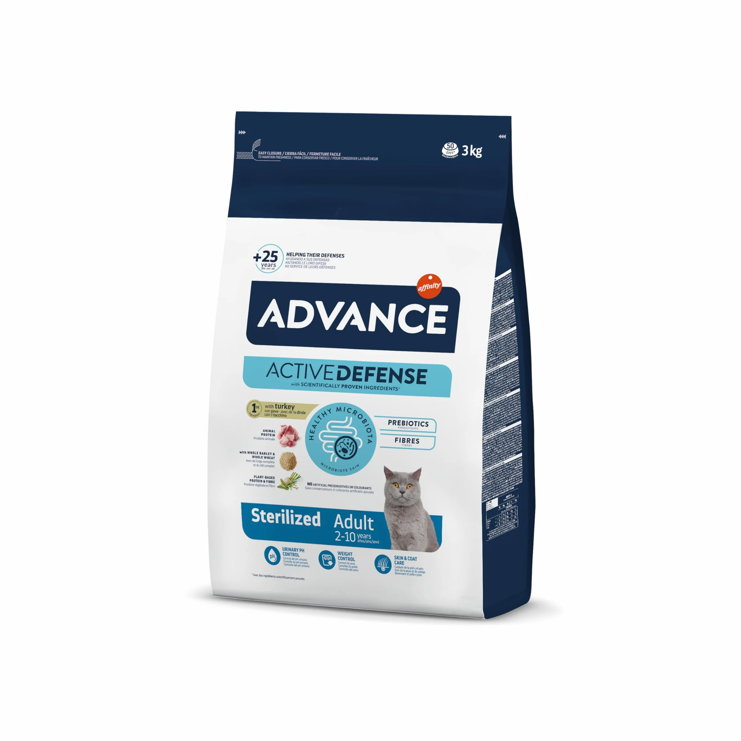 Advance Cat Adult Sterilized, Pienso para Gatos Adultos Esterilizados con Pavo, 3kg