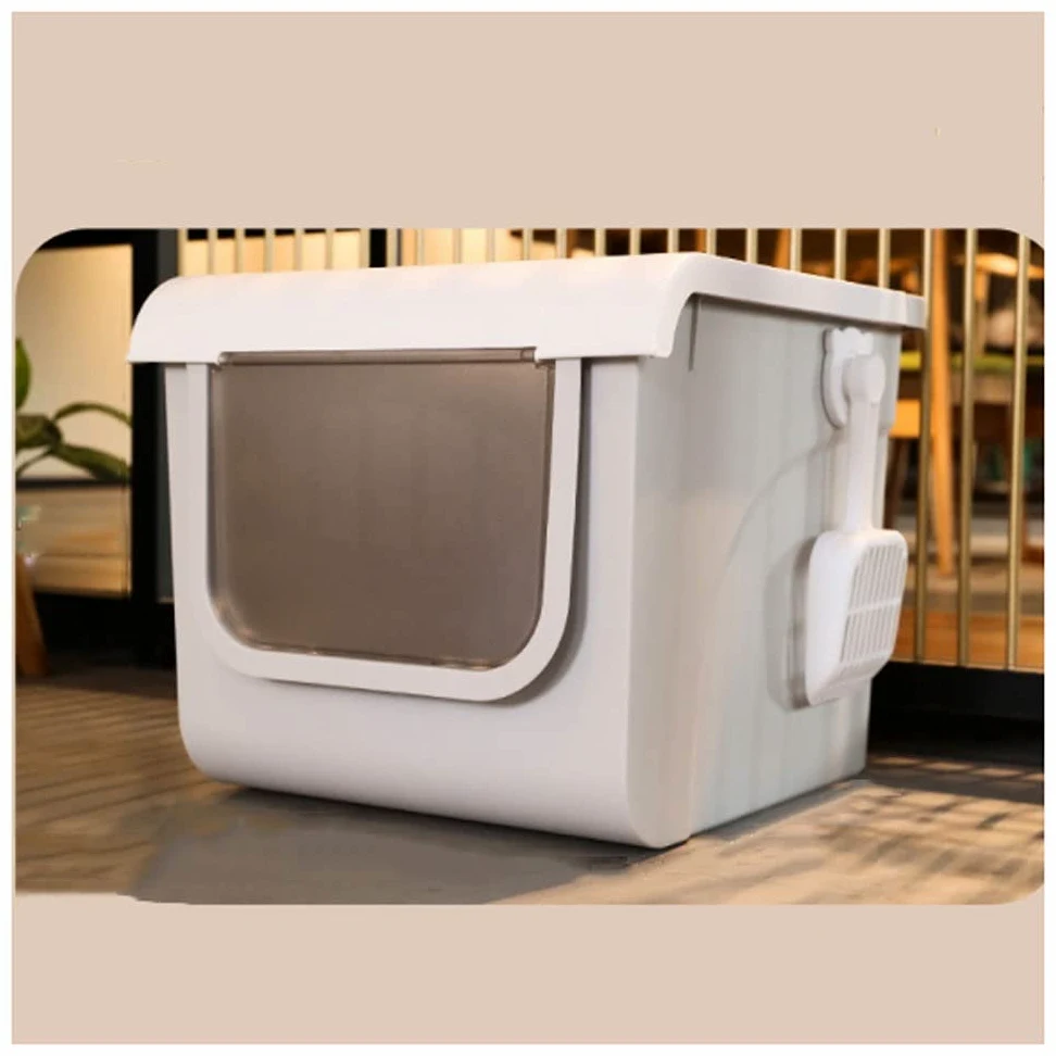 Cajas de Arena Caja de arena de gato de gran espacio con arena de gato SCOOP STOOP Y DESODORANTE ENTRADA ARRIBA AUMENTO COMPLETO Aseo, expulsión de suministros para gatos Arenero ​Gatos ( Color : C )