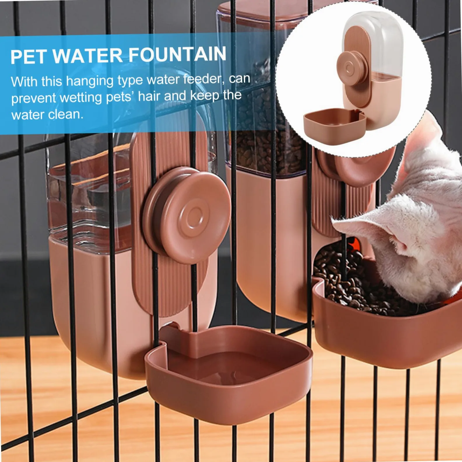 BESPORTBLE 5 Piezas Fuente De Agua para Mascotas Comedero De Agua para Ratas Dispensador De Agua De Jaula Comedero Automático De Agua para Pájaros Botella De Agua De Conejos Rosa Las Caderas