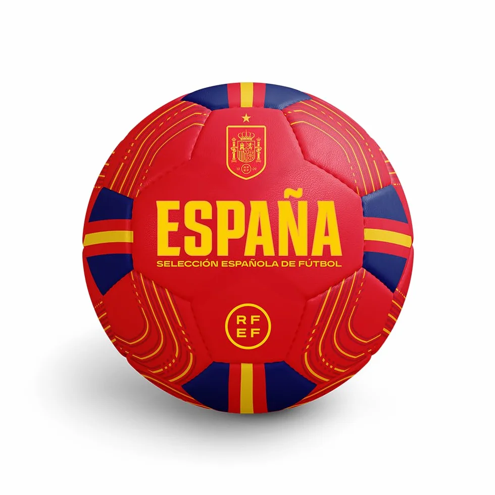 RFEF BALÓN ESPAÑA 2026 – Balón de Fútbol Oficial, Diseño Rojo Amarillo Azul, Escudo de la Roja