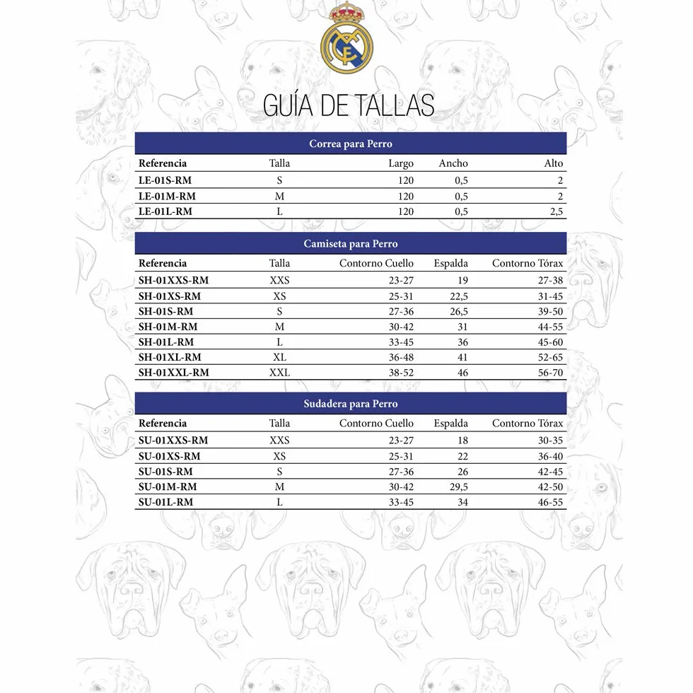 CYPBRANDS Real Madrid CF Sudadera para Perro Talla L Producto Oficial