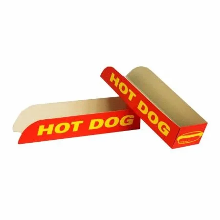 Envase Automontable Cajita Hot Dog - Bandejitas Hot Dog 100 Unidades - Perrito Caliente 100uds