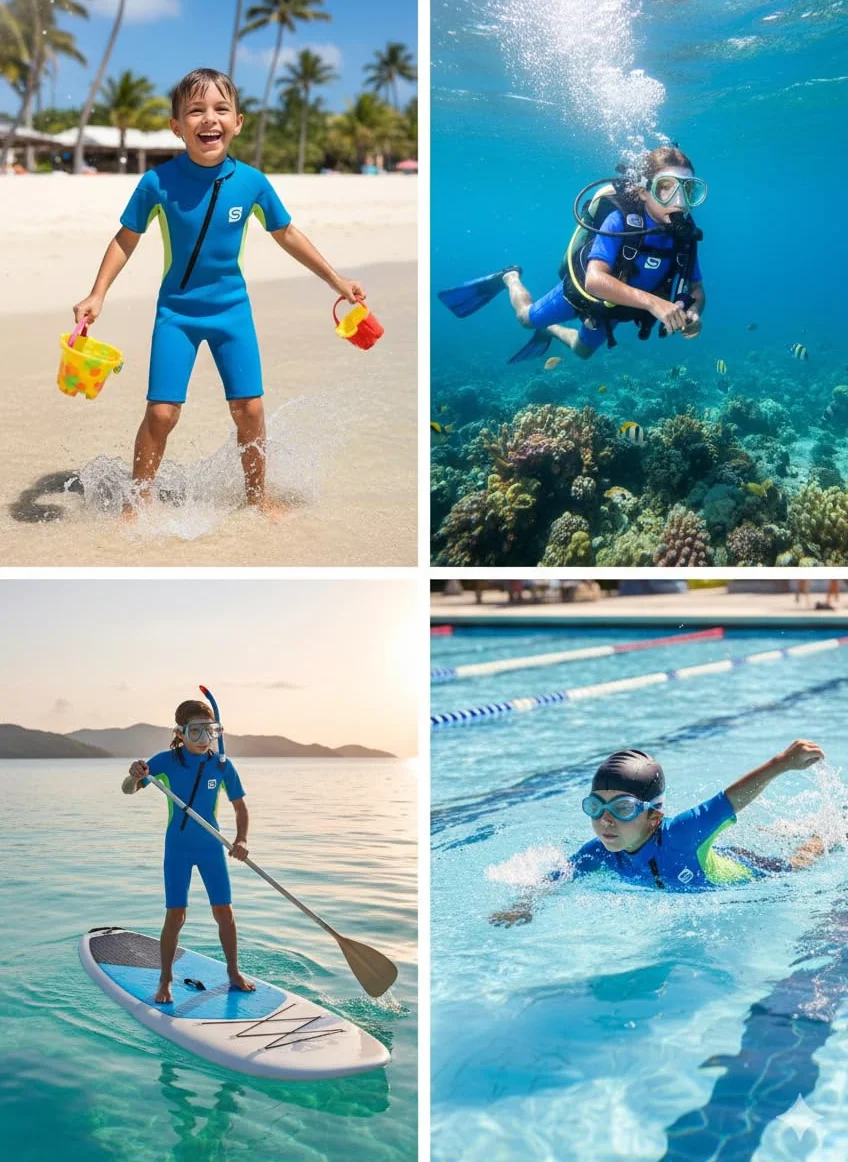 Traje de Neopreno 3mm para Hombres y Mujeres - Traje de Buceo Completo UV 50+ para Surf, Natación y Snorkeling