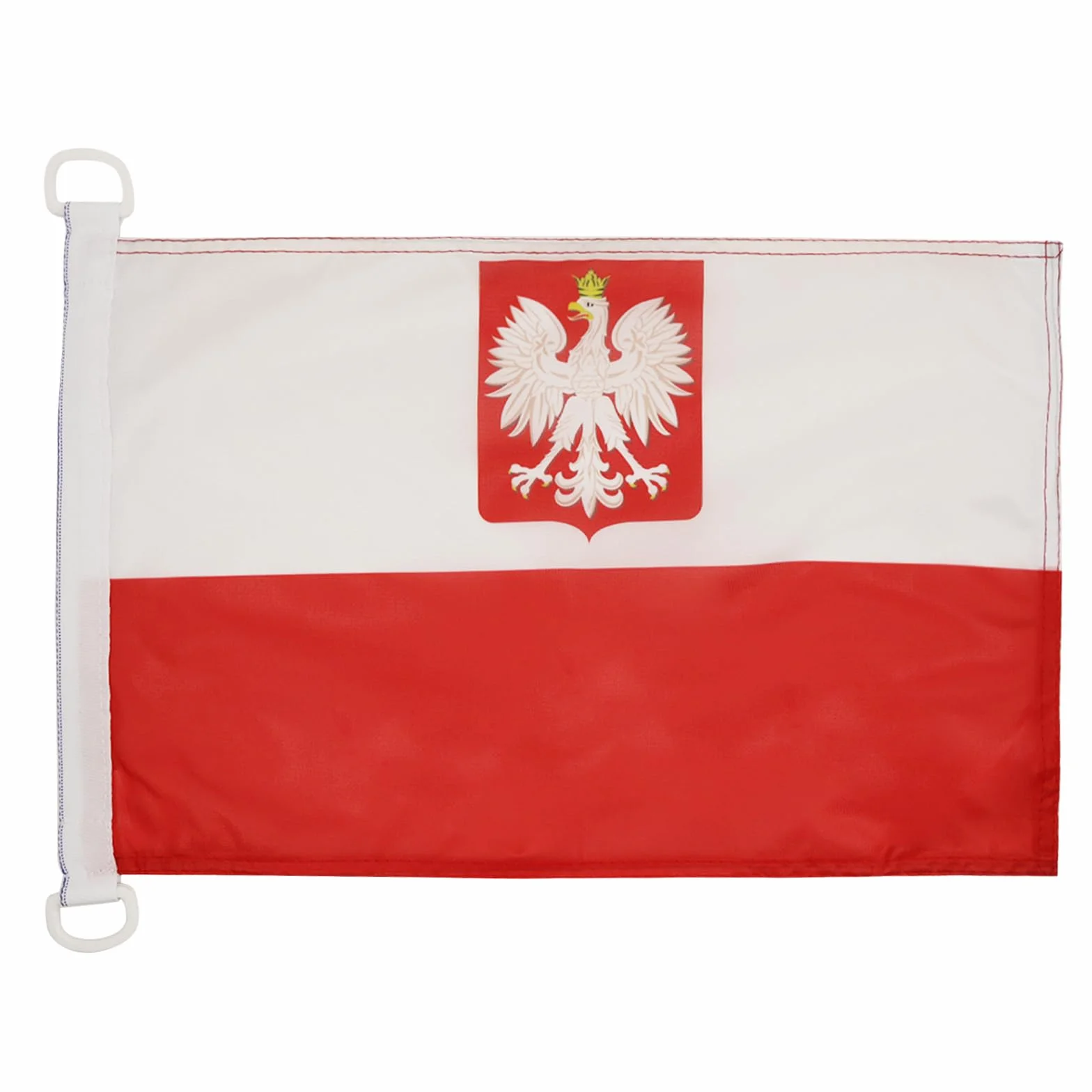 AZ FLAG Bandera Nautica de Polonia con Aguila 45x30 cm - Pabellon de Conveniencia Polaca 30x45 cm