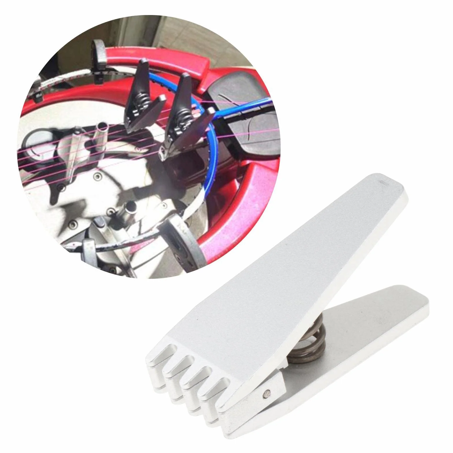 Abrazadera de encordado de arranque compacta para bádminton