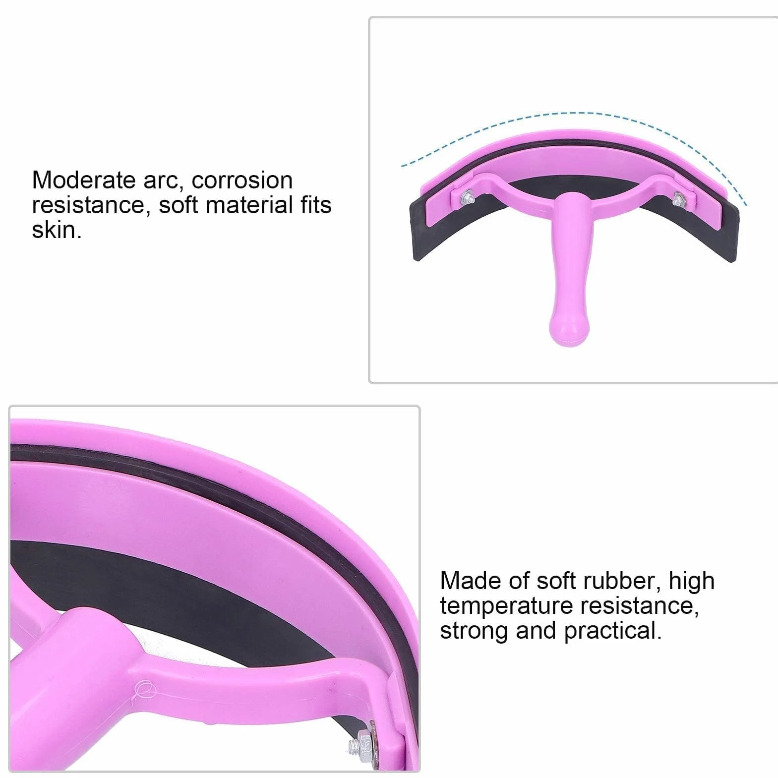 Cyrank Raspador De Goma para Caballos, Agarre Suave, Plástico, Goma, Rascador De Sudor para Caballos, Suministros De Baño para Caballos