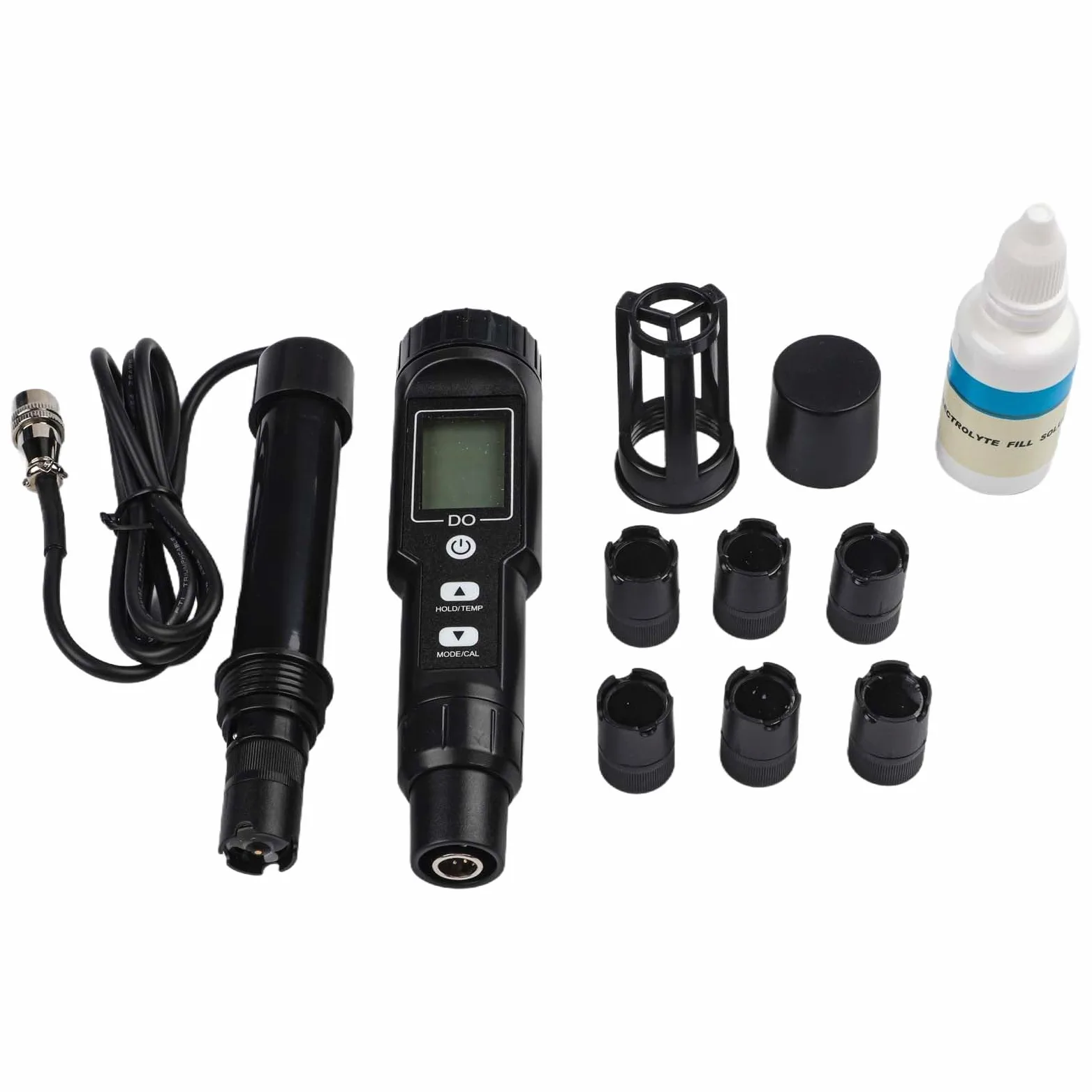 Medidor digital de oxígeno disuelto, 0.0-30.0 mg/L DO Tester con ATC, pantalla retroiluminada Medidor de concentración de oxígeno disuelto para acuicultura, tratamiento de aguas residuales, piscinas y