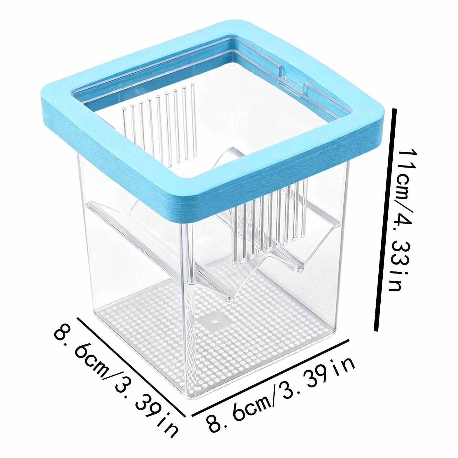 de Cría para Acuario,Incubadora Flotante pequeña acrílica para eclosión,Criadero de Peces - para Incubación Cuarentena Criadero Guppy Camarón Tortuga Agua Marina Hogar Oficina