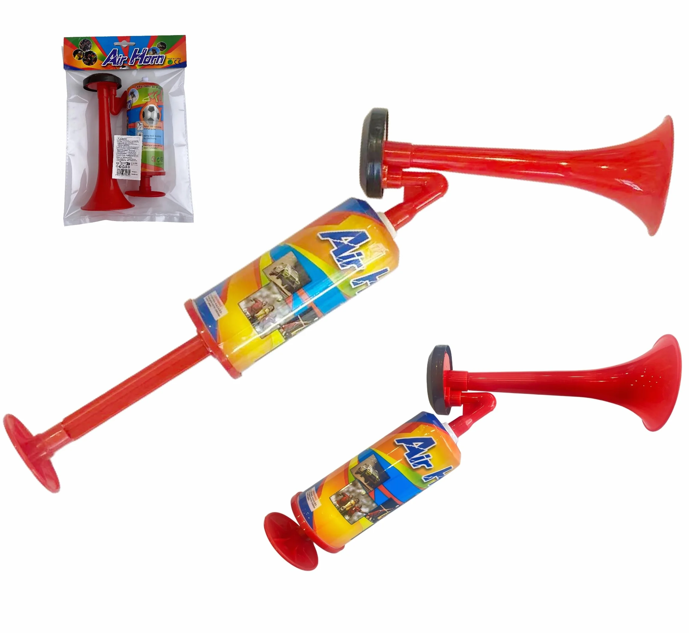 Trompeta de Animación Roja para Fútbol, Bocina de Ruido Extremo, 1 Unidad